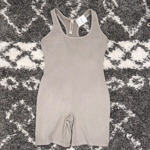 SKIMS Outdoor Mid Thigh Onesie in Stone